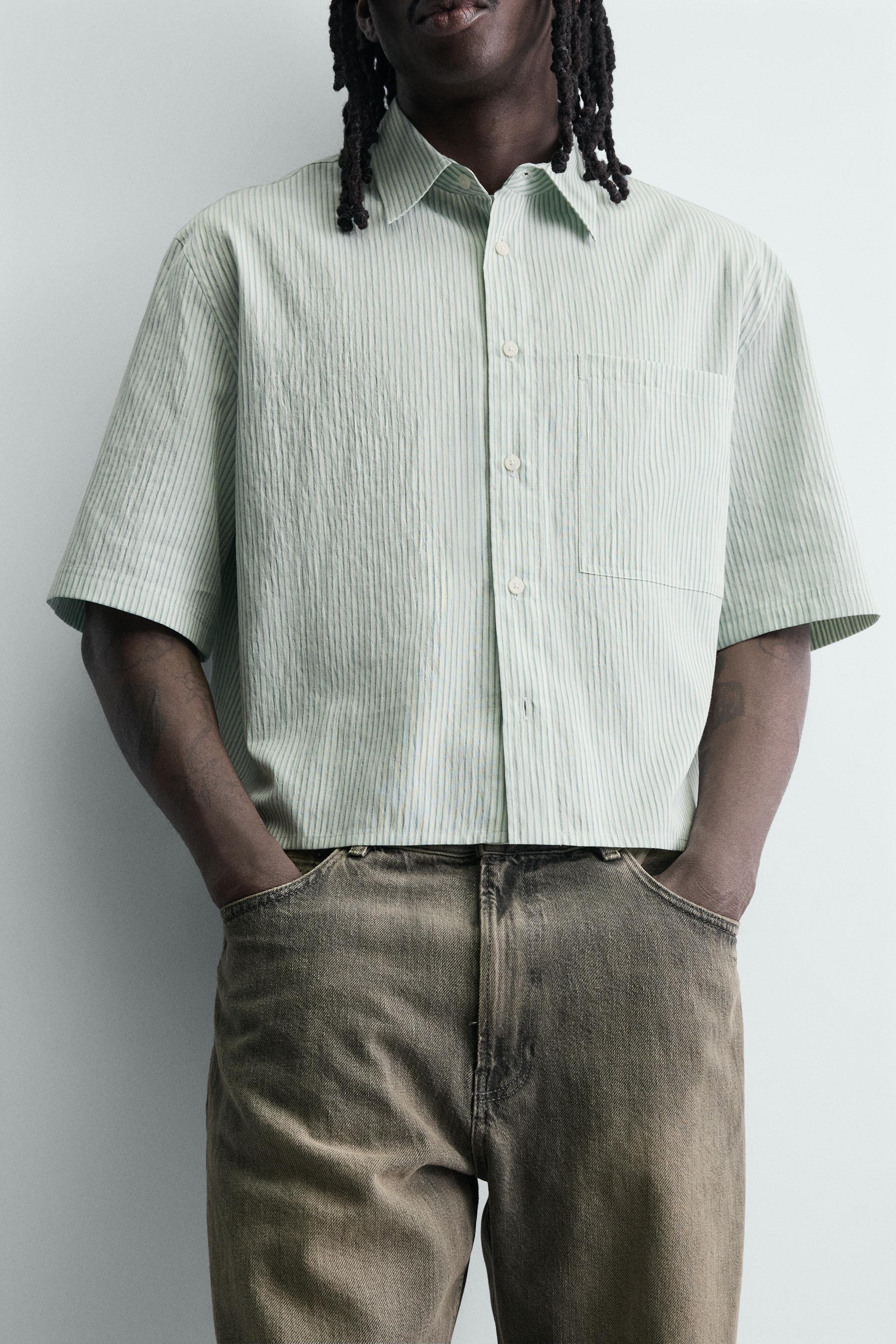 PLAID CROPPED FIT SHIRT